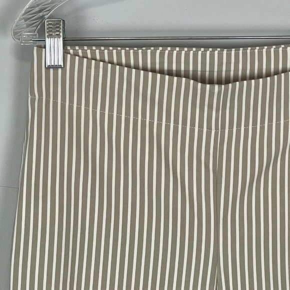 Chicos Womens So Slimming Brigitte Striped Button Ankle Pants Tan Neutral size 2 - Picture 11 of 15